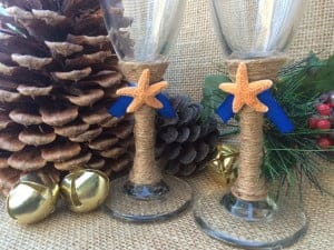 Starfish Champagne Glasses