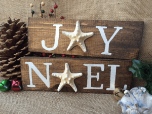 Christmas Beach Sign Decor