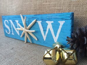 Christmas Beach Sign Decor