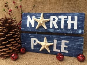 Christmas Beach Sign Decor