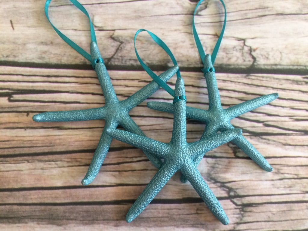 Metallic Blue Finger Starfish Ornaments, 6 - Image 5