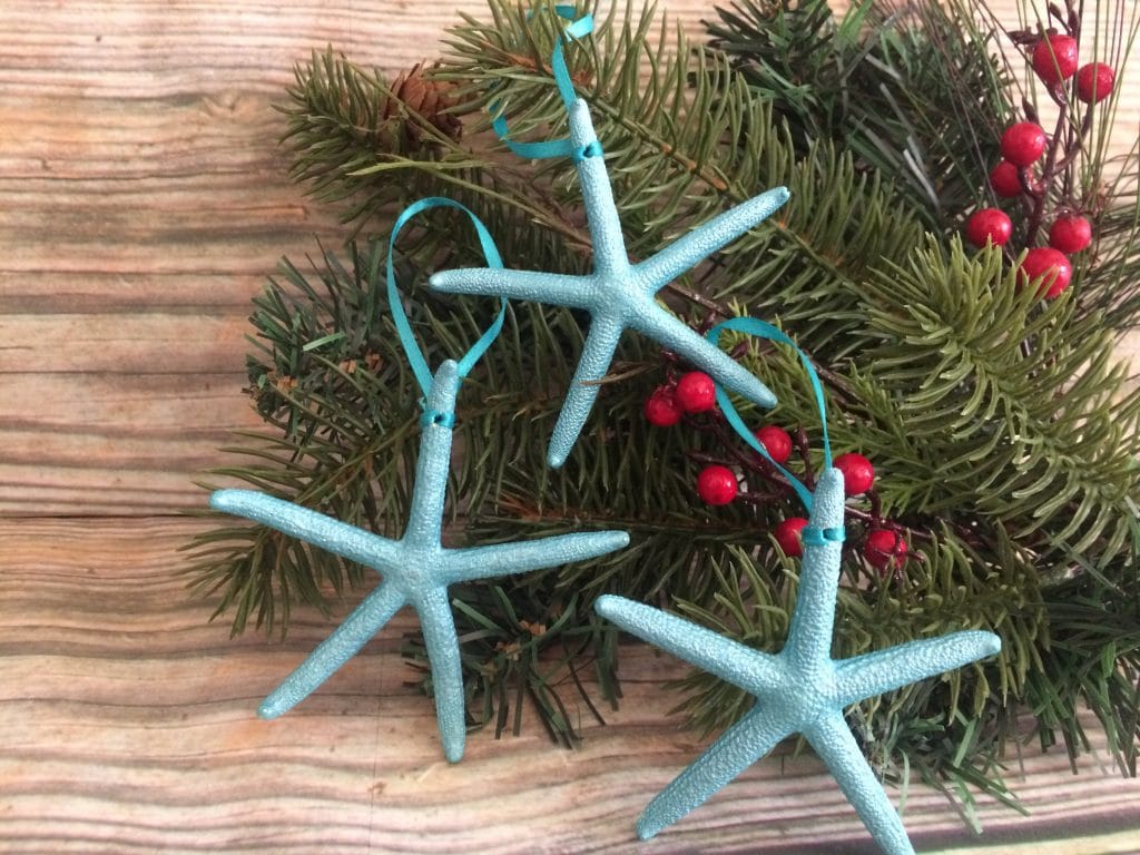 Metallic Blue Finger Starfish Ornaments, 6 - Image 6