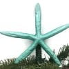 Metallic Turquoise Finger Starfish Tree Topper 2