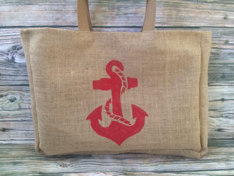 nautical-burlap-beach-bag-2 - Sea 2 Land Designs