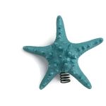 Metallic Blue Knobby Starfish Tree Topper