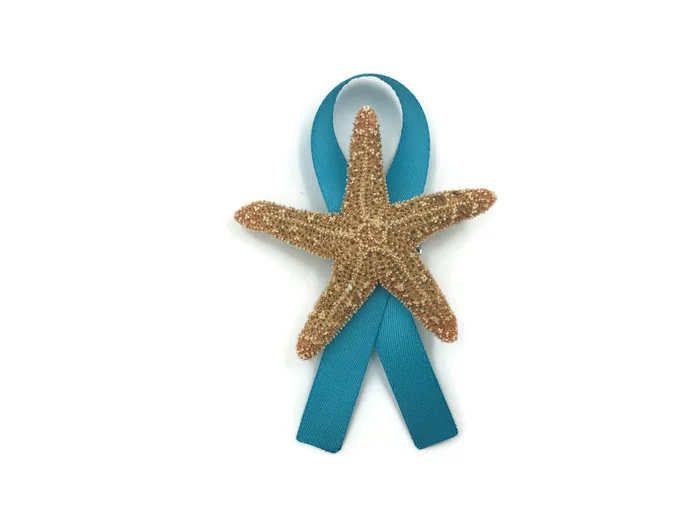 Sugar Starfish Boutonniere with Ribbon