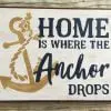 Nautical home wood sign