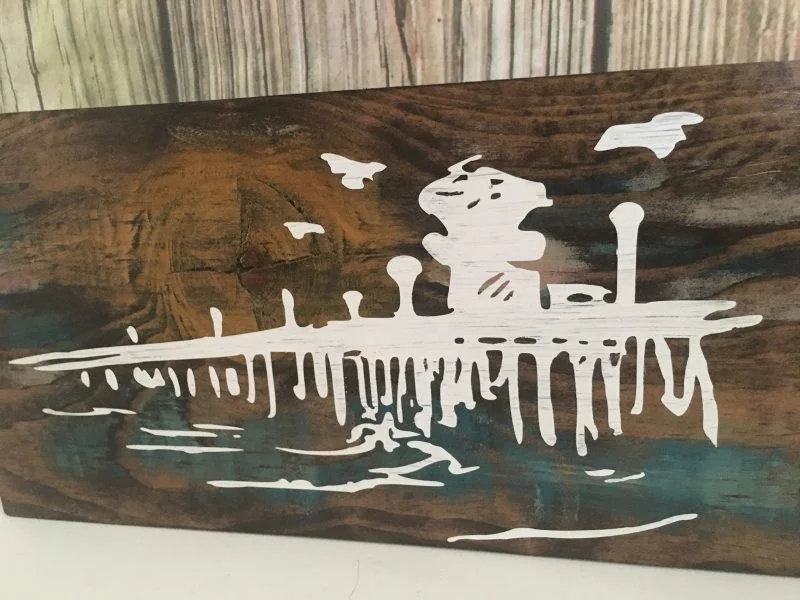 Sunset Rustic Pier Sign - Image 6