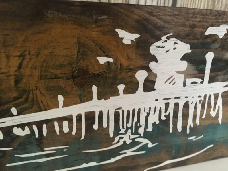 Sunset Rustic Pier Sign - Image 2