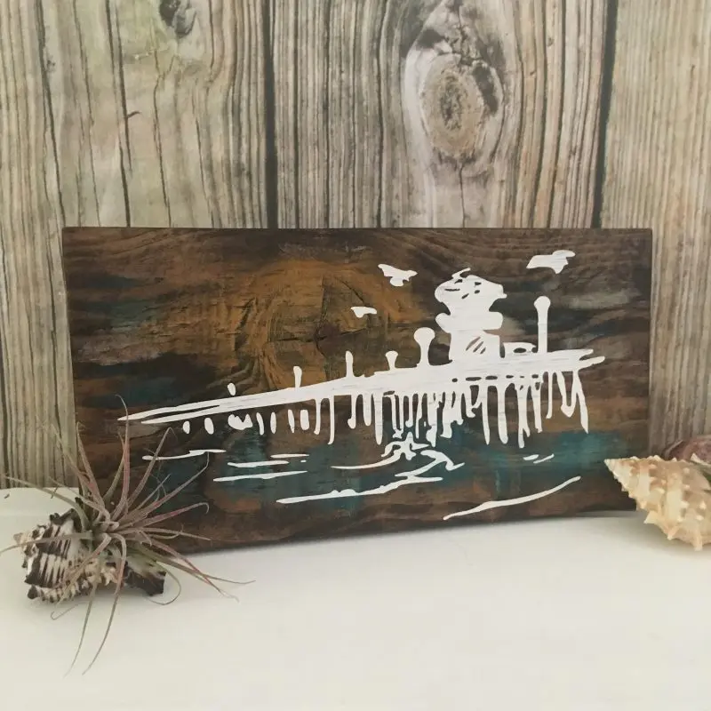 Sunset Rustic Pier Sign - Image 4