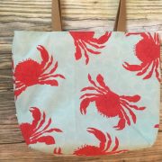 Caribbean Crab and Seashell Reversible Beach Tote