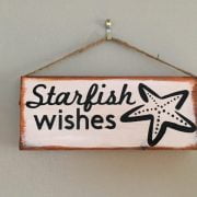 Mini Starfish Wishes Christmas Hanging Sign - Sea 2 Land Designs