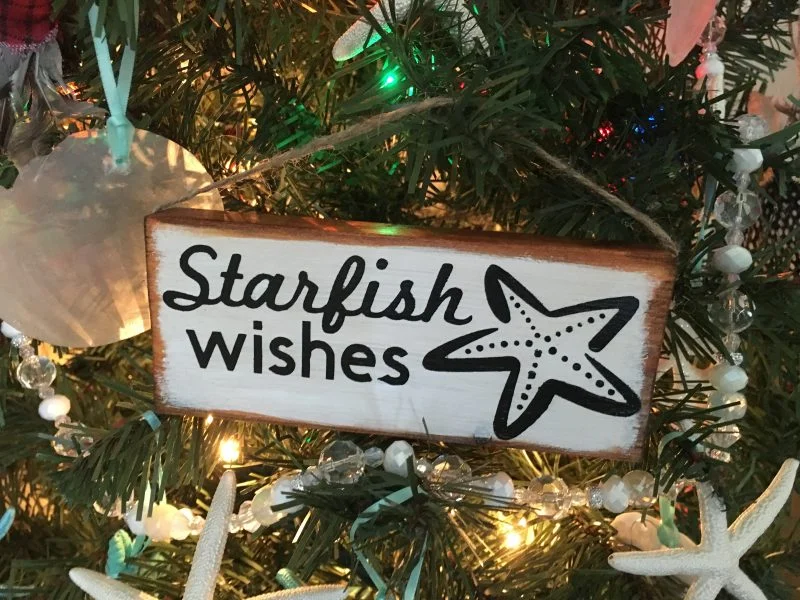 Starfish Wishes Beach Ornament