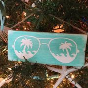 Sunglasses mini wood sign ornament 2