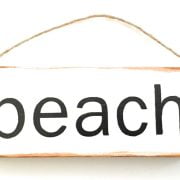 mini beach sign ornament