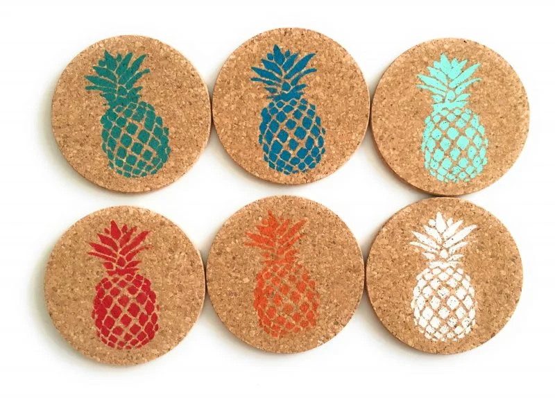 Colorful Pineapple Coaster Set 1