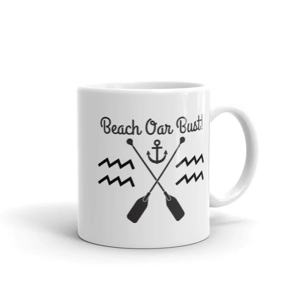 Beach Oar Bust Nautical Coffee Mug