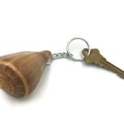 Natural Tan Tropical Cone Seashell Key Ring 2