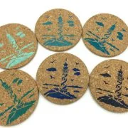 Colorful Light House Drink Coasters, 6