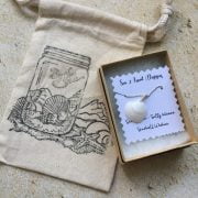 dainty white seashell necklace