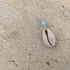 Cowrie Necklace with Turquoise Bead