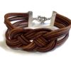Double Leather Sailors Knot Bracelet