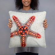 Colorful Starfish Beach Theme Basic Pillow