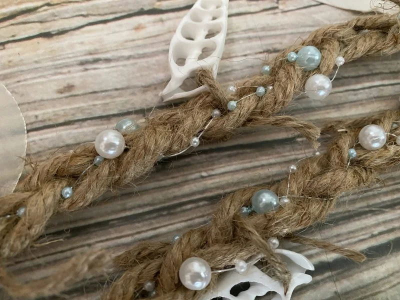White Seashell and Starfish Coastal Garland, 6 foot length - Image 13