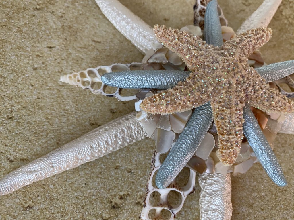 Tropical Large Starfish Tree Topper with Crushed Seashells Christmas Tree Topper - Image 4