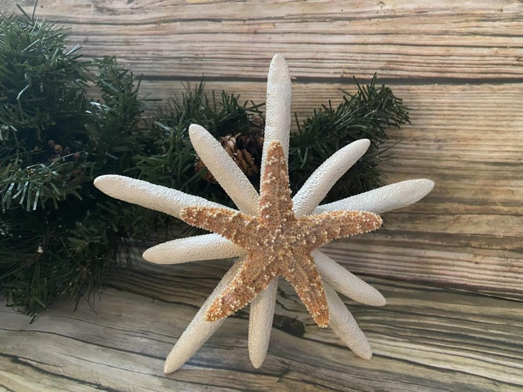 Triple Starfish Christmas Tree Topper with Glittered Sugar Starfish - Image 3