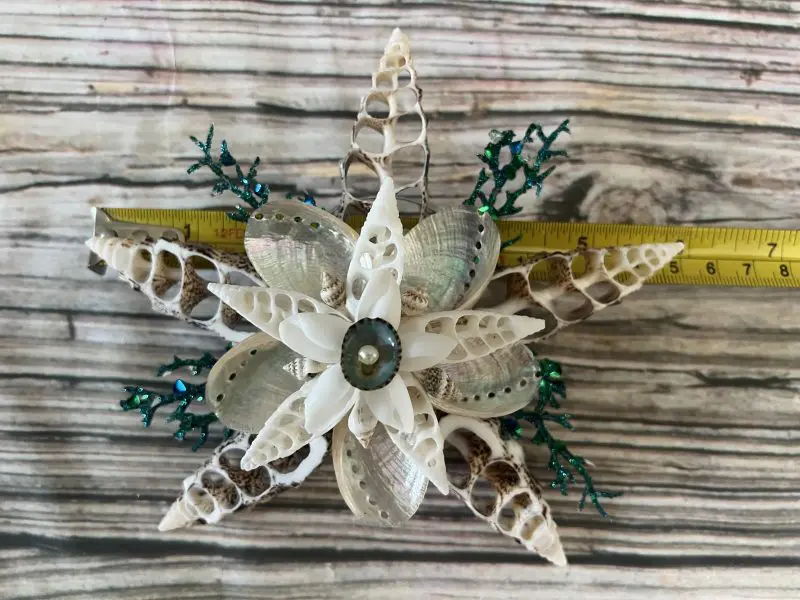 Miniature Coastal Cut Seashell Christmas Tree Topper - Image 5