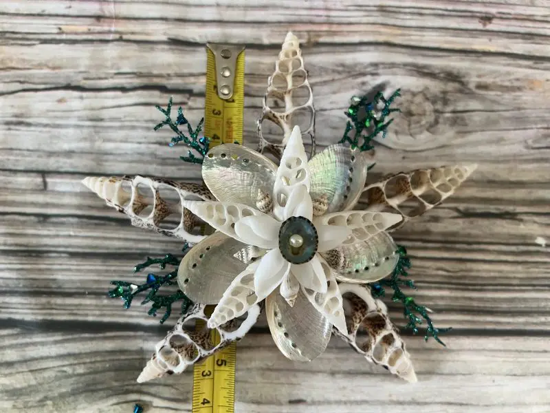 Miniature Coastal Cut Seashell Christmas Tree Topper - Image 6